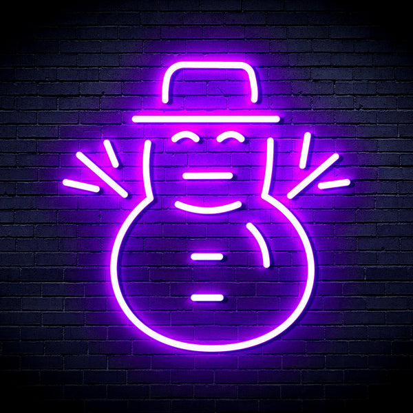 ADVPRO Snowman Ultra-Bright LED Neon Sign fnu0107 - Purple