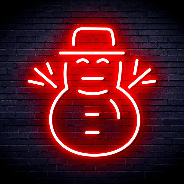 ADVPRO Snowman Ultra-Bright LED Neon Sign fnu0107 - Red
