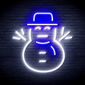 ADVPRO Snowman Ultra-Bright LED Neon Sign fnu0107 - White & Blue