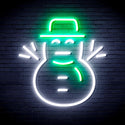 ADVPRO Snowman Ultra-Bright LED Neon Sign fnu0107 - White & Green