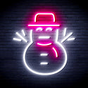 ADVPRO Snowman Ultra-Bright LED Neon Sign fnu0107 - White & Pink