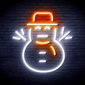 ADVPRO Snowman Ultra-Bright LED Neon Sign fnu0107 - White & Orange