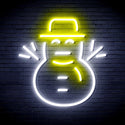 ADVPRO Snowman Ultra-Bright LED Neon Sign fnu0107 - White & Yellow