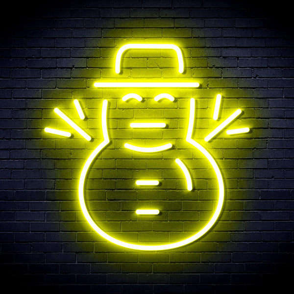 ADVPRO Snowman Ultra-Bright LED Neon Sign fnu0107 - Yellow
