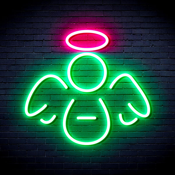 ADVPRO Angel Ultra-Bright LED Neon Sign fnu0108 - Green & Pink