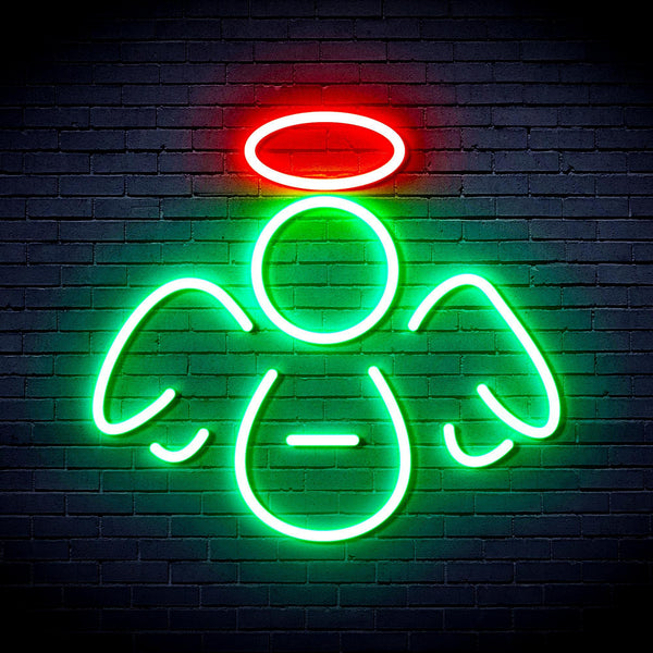 ADVPRO Angel Ultra-Bright LED Neon Sign fnu0108 - Green & Red