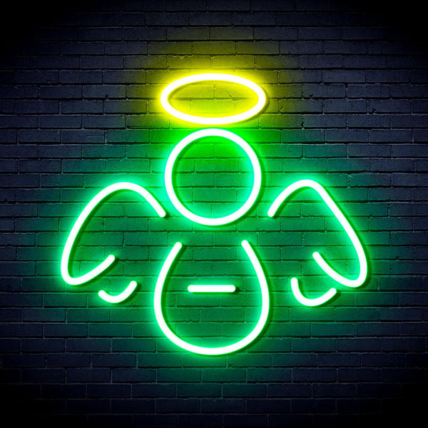 ADVPRO Angel Ultra-Bright LED Neon Sign fnu0108 - Green & Yellow