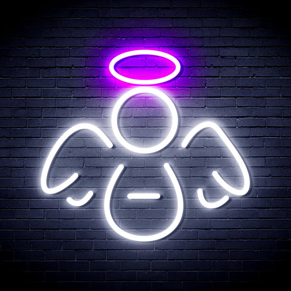 ADVPRO Angel Ultra-Bright LED Neon Sign fnu0108 - White & Purple