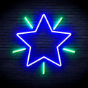ADVPRO Flashing Star Ultra-Bright LED Neon Sign fnu0109 - Green & Blue