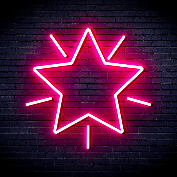 ADVPRO Flashing Star Ultra-Bright LED Neon Sign fnu0109 - Pink