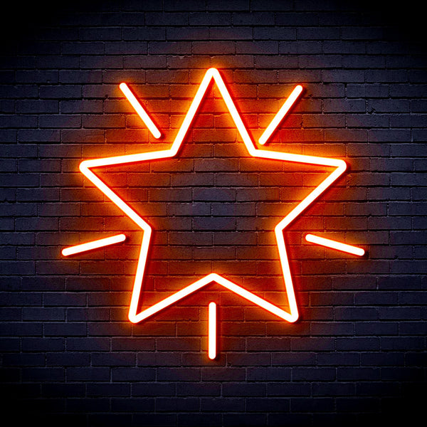 ADVPRO Flashing Star Ultra-Bright LED Neon Sign fnu0109 - Orange