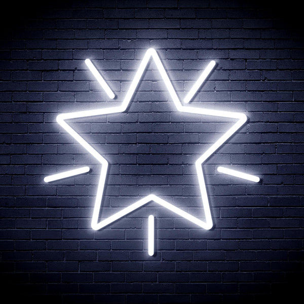 ADVPRO Flashing Star Ultra-Bright LED Neon Sign fnu0109 - White