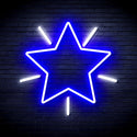 ADVPRO Flashing Star Ultra-Bright LED Neon Sign fnu0109 - White & Blue