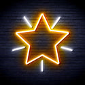 ADVPRO Flashing Star Ultra-Bright LED Neon Sign fnu0109 - White & Golden Yellow
