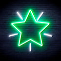 ADVPRO Flashing Star Ultra-Bright LED Neon Sign fnu0109 - White & Green