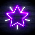 ADVPRO Flashing Star Ultra-Bright LED Neon Sign fnu0109 - White & Purple