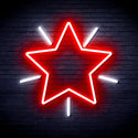 ADVPRO Flashing Star Ultra-Bright LED Neon Sign fnu0109 - White & Red