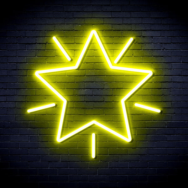 ADVPRO Flashing Star Ultra-Bright LED Neon Sign fnu0109 - Yellow