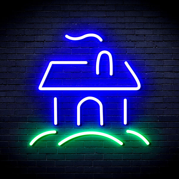ADVPRO House Ultra-Bright LED Neon Sign fnu0110 - Green & Blue