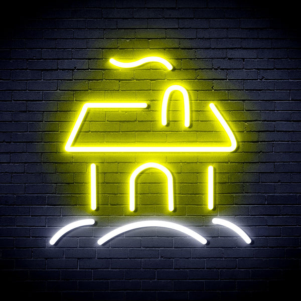 ADVPRO House Ultra-Bright LED Neon Sign fnu0110 - White & Yellow