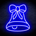 ADVPRO Christmas Bell with Ribbon Ultra-Bright LED Neon Sign fnu0111 - Blue