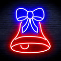 ADVPRO Christmas Bell with Ribbon Ultra-Bright LED Neon Sign fnu0111 - Blue & Red