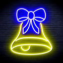 ADVPRO Christmas Bell with Ribbon Ultra-Bright LED Neon Sign fnu0111 - Blue & Yellow