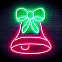 ADVPRO Christmas Bell with Ribbon Ultra-Bright LED Neon Sign fnu0111 - Green & Pink
