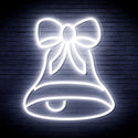 ADVPRO Christmas Bell with Ribbon Ultra-Bright LED Neon Sign fnu0111 - White