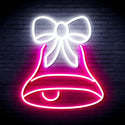 ADVPRO Christmas Bell with Ribbon Ultra-Bright LED Neon Sign fnu0111 - White & Pink