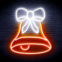 ADVPRO Christmas Bell with Ribbon Ultra-Bright LED Neon Sign fnu0111 - White & Orange