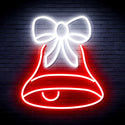 ADVPRO Christmas Bell with Ribbon Ultra-Bright LED Neon Sign fnu0111 - White & Red