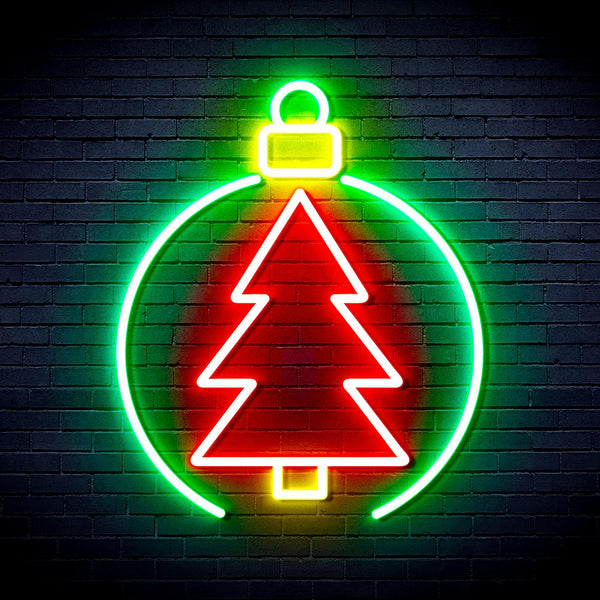ADVPRO Christmas Tree Ornament Ultra-Bright LED Neon Sign fnu0113 - Multi-Color 7