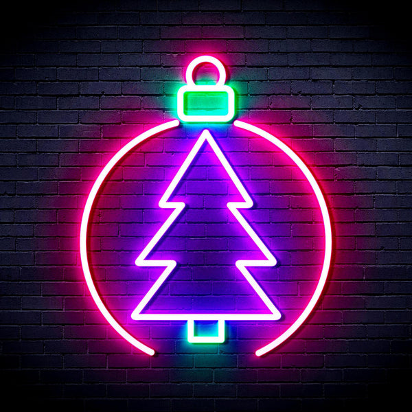 ADVPRO Christmas Tree Ornament Ultra-Bright LED Neon Sign fnu0113 - Multi-Color 9