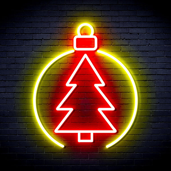 ADVPRO Christmas Tree Ornament Ultra-Bright LED Neon Sign fnu0113 - Red & Yellow
