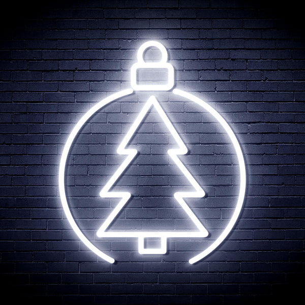 ADVPRO Christmas Tree Ornament Ultra-Bright LED Neon Sign fnu0113 - White