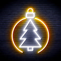 ADVPRO Christmas Tree Ornament Ultra-Bright LED Neon Sign fnu0113 - White & Golden Yellow