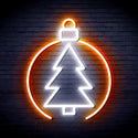 ADVPRO Christmas Tree Ornament Ultra-Bright LED Neon Sign fnu0113 - White & Orange