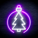 ADVPRO Christmas Tree Ornament Ultra-Bright LED Neon Sign fnu0113 - White & Purple