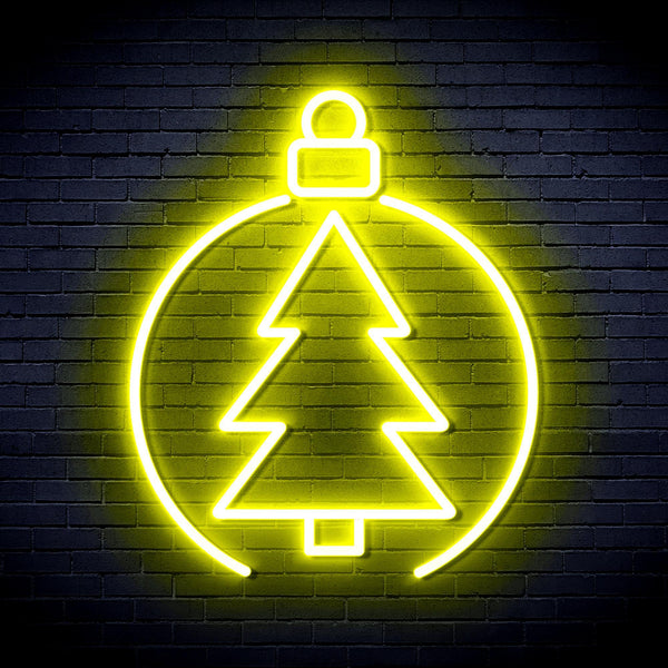 ADVPRO Christmas Tree Ornament Ultra-Bright LED Neon Sign fnu0113 - Yellow