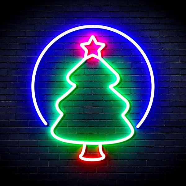 ADVPRO Christmas Tree Ornament Ultra-Bright LED Neon Sign fnu0114 - Multi-Color 7