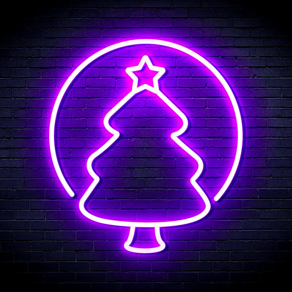 ADVPRO Christmas Tree Ornament Ultra-Bright LED Neon Sign fnu0114 - Purple