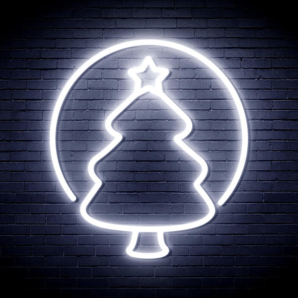 ADVPRO Christmas Tree Ornament Ultra-Bright LED Neon Sign fnu0114 - White