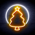 ADVPRO Christmas Tree Ornament Ultra-Bright LED Neon Sign fnu0114 - White & Golden Yellow