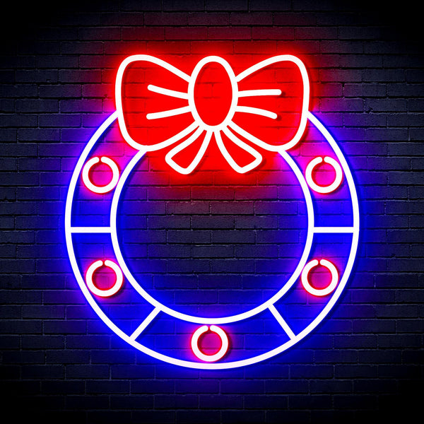 ADVPRO Christmas Holly Ultra-Bright LED Neon Sign fnu0116 - Blue & Red