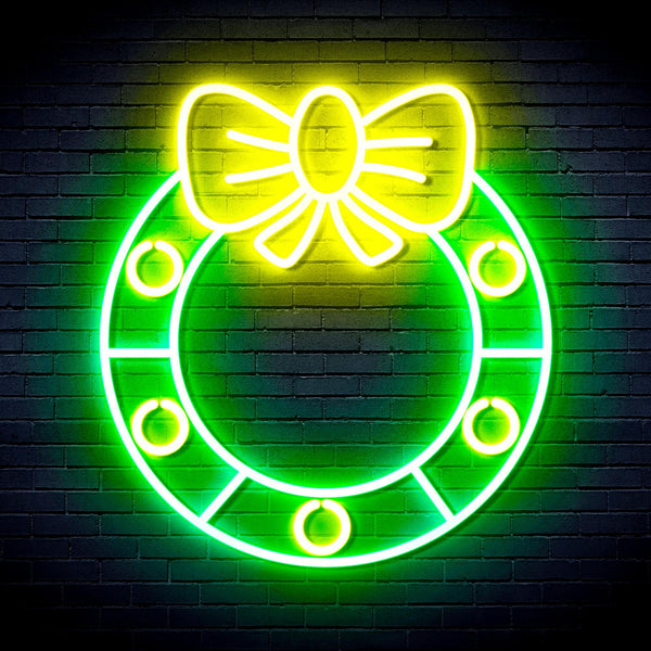 ADVPRO Christmas Holly Ultra-Bright LED Neon Sign fnu0116 - Green & Yellow