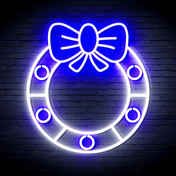 ADVPRO Christmas Holly Ultra-Bright LED Neon Sign fnu0116 - White & Blue