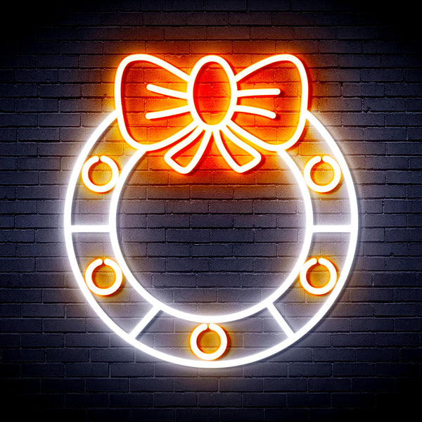 ADVPRO Christmas Holly Ultra-Bright LED Neon Sign fnu0116 - White & Orange