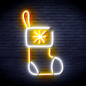 ADVPRO Christmas Sock Ultra-Bright LED Neon Sign fnu0117 - White & Golden Yellow