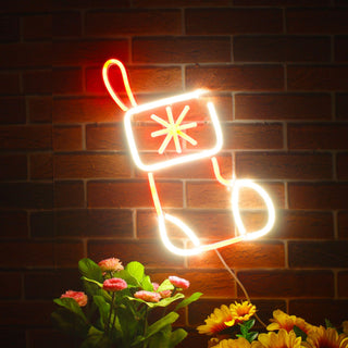 ADVPRO Christmas Sock Ultra-Bright LED Neon Sign fnu0117
